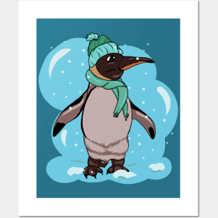 Winter penguin Posters and Art